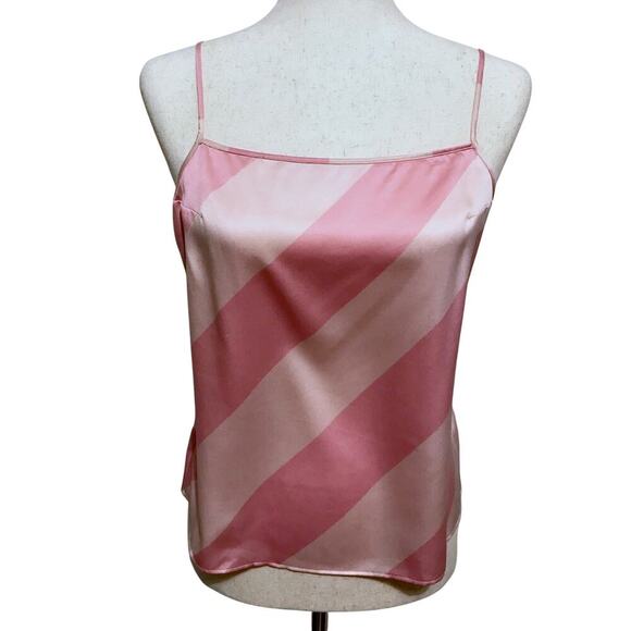 Victoria's Secret NWT Striped Pink Satin Cami Top Women Various - Picture 1 of 9